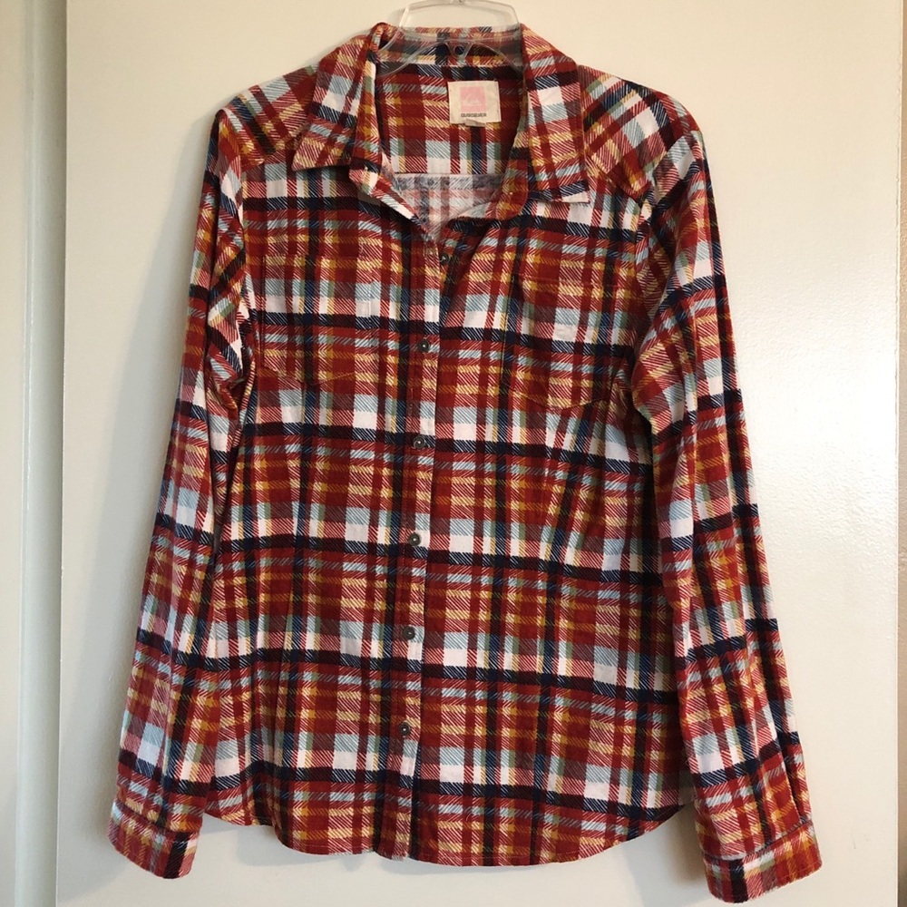 Quiksilver Women’s Cute Fitted Flannel-NWOT-Size L